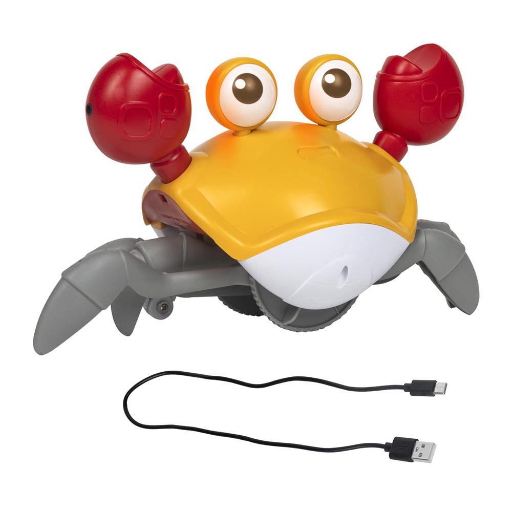 Rechargeable Crawling Crab Toy With Music | Orange