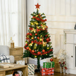5/6ft Decorated Christmas Tree, Led, Auto Open | 5ft | Green