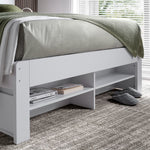 Fabio Wooden Storage Bed With 1 Drawer | Double | White