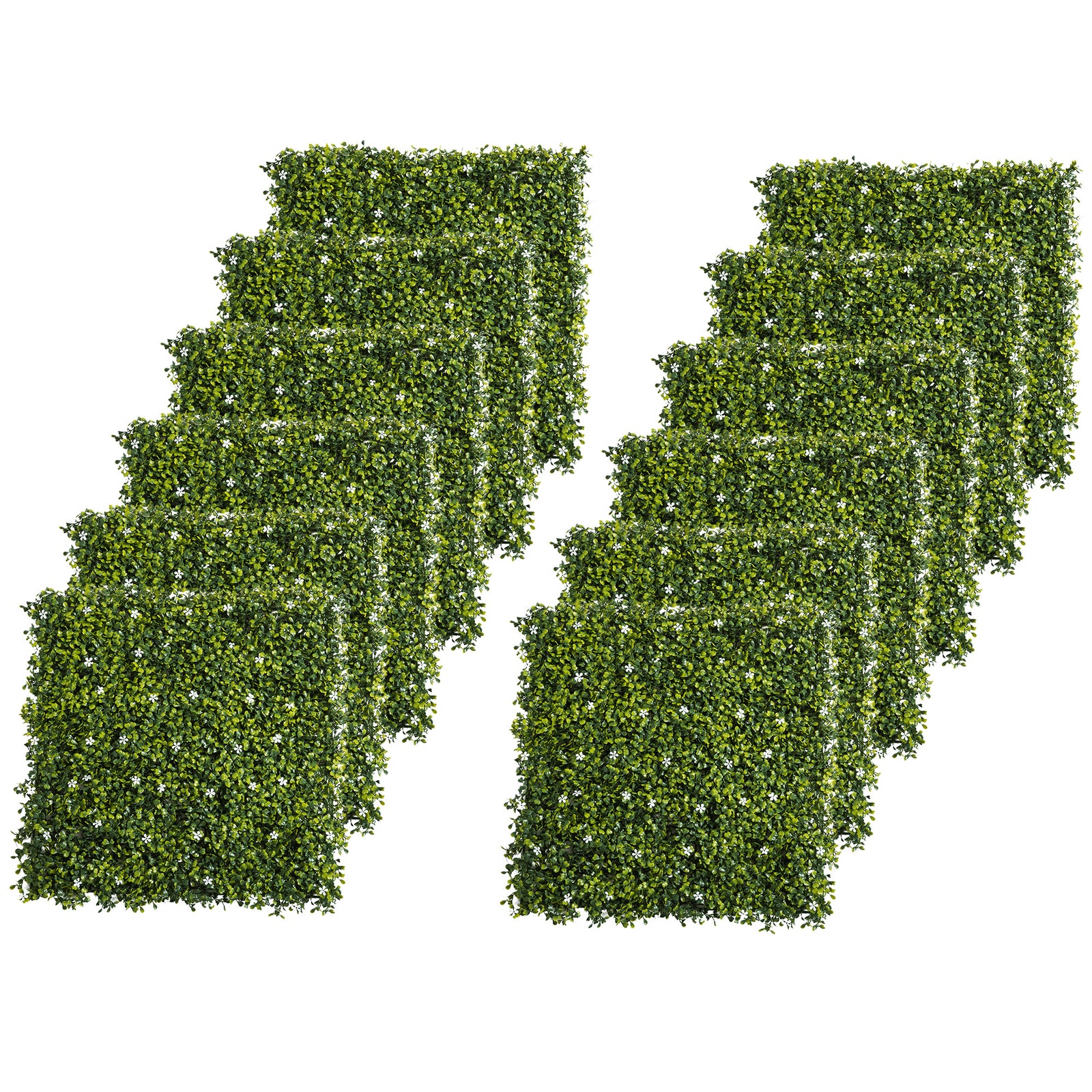 12pcs Artificial Boxwood Panel 50cm X 50cm