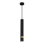 Joker Contemporary Pendant Lamp 1xgu10 Hand Made Cylindrical Style Light | Black & Gold