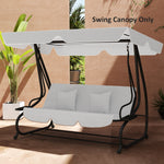 Waterproof Garden Swing Canopy Replacement 3 Seater | Light Grey