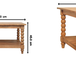Artisan Furniture Solid Wood Spindle Golden Teak Coffee Table