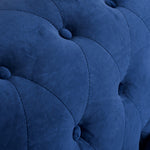 Button Tufted Velvet Living Room Sofa - 2 Seater | Blue