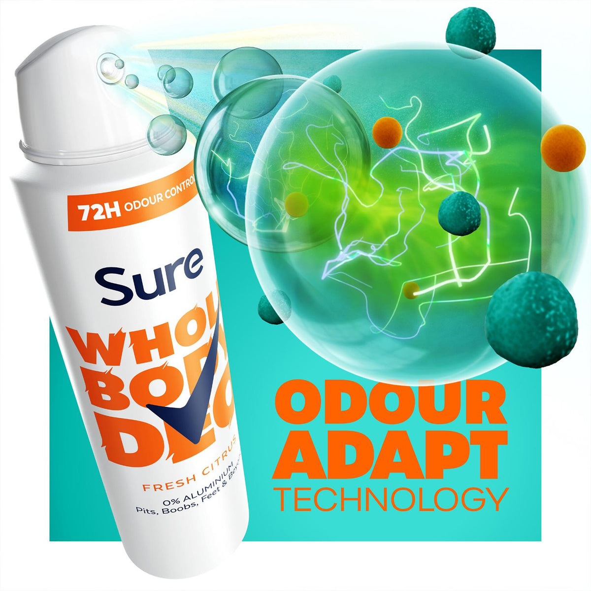Women Fresh Citrus Whole Body Deodorant Spray Aluminium Free 150ml | Set of 3