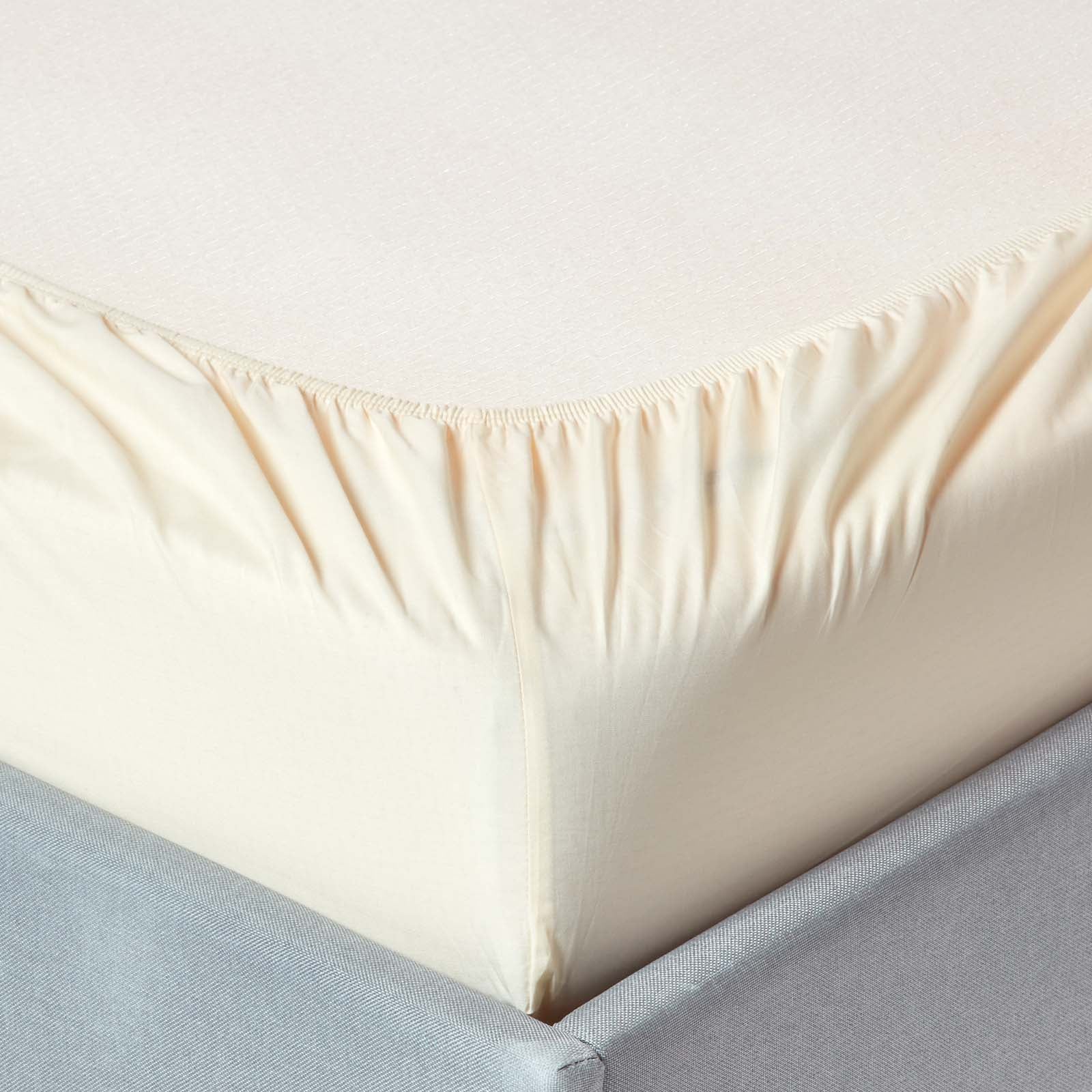 Egyptian Cotton Deep Fitted Sheet 200 Tc | Super King | Cream