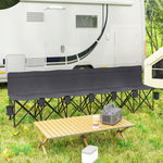 6 Seater Folding Bench Camping Chair W/ Cup Holder