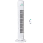 30 Inch Led Tower Fan Oscillation 3 Speed 3 Mode Remote | One Size | White