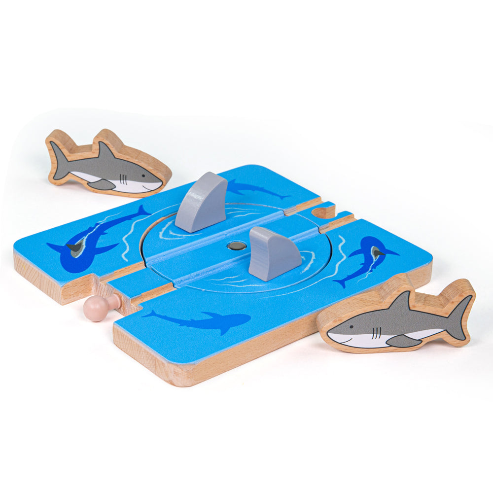 Shark Attack Turntable for Wooden Train Sets