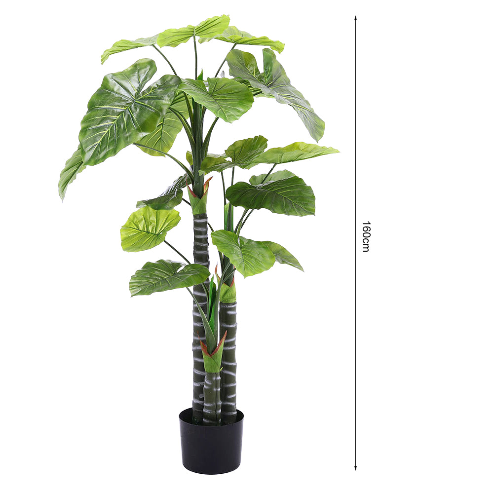 190cm Tall Artificial Banana Plant With Lush Green Leaves In Black Pot Realistic Indoor Decorative Tree