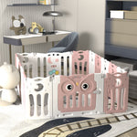 Foldable Baby Kid Playpen 14/16 Panel Safety Play Yard Home Activity Center | Large | Pink