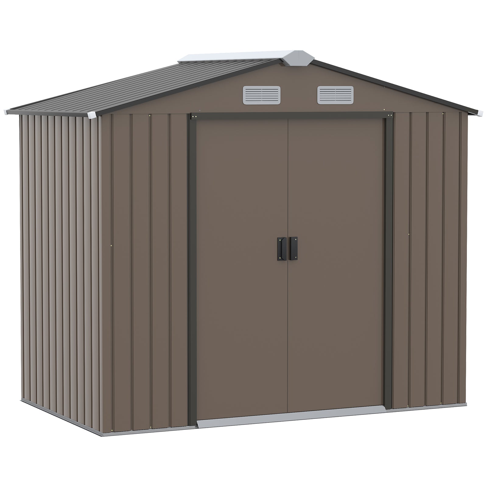 Garden Shed Storage Unit W/locking Door Floor Foundation | Brown