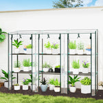 Outsunny 3 Tier Lean-to Mini Greenhouse W/ Plastic Cover