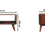 Curved Chestnut Double Slot Media Unit