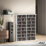 Cd Storage Unit Dvd Tower Blu-ray Storage Shelf For Office | Large | White