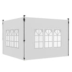 Gazebo Side Panels For 3x3(m) Or 3x4m Pop Up Gazebo, 2 Pack | White