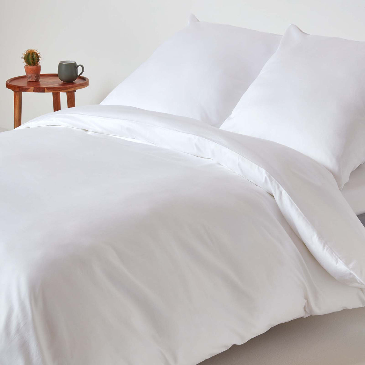 Organic Cotton Duvet Cover Set 400 Tc | European Double | White