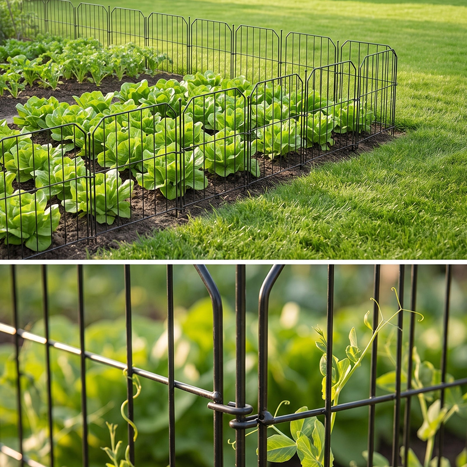 Breeins 10-pack Decorative Metal Garden Fence Panels