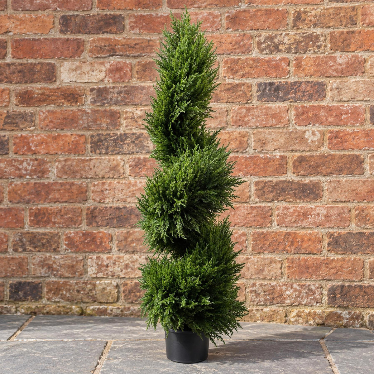 Outdoor Artificial Topiary Tree 120cm Sprial Cypress Uv Resistant Botanik
