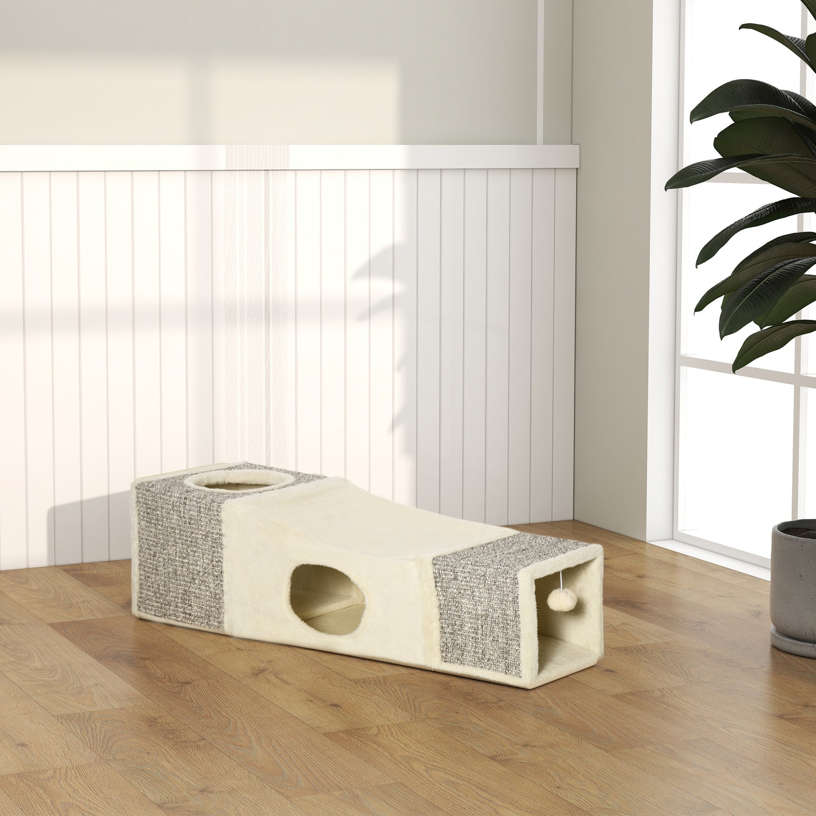 PawHut Cat Tunnel, Cat Play Tube For Indoor Kittens, Puppies, Rabbits