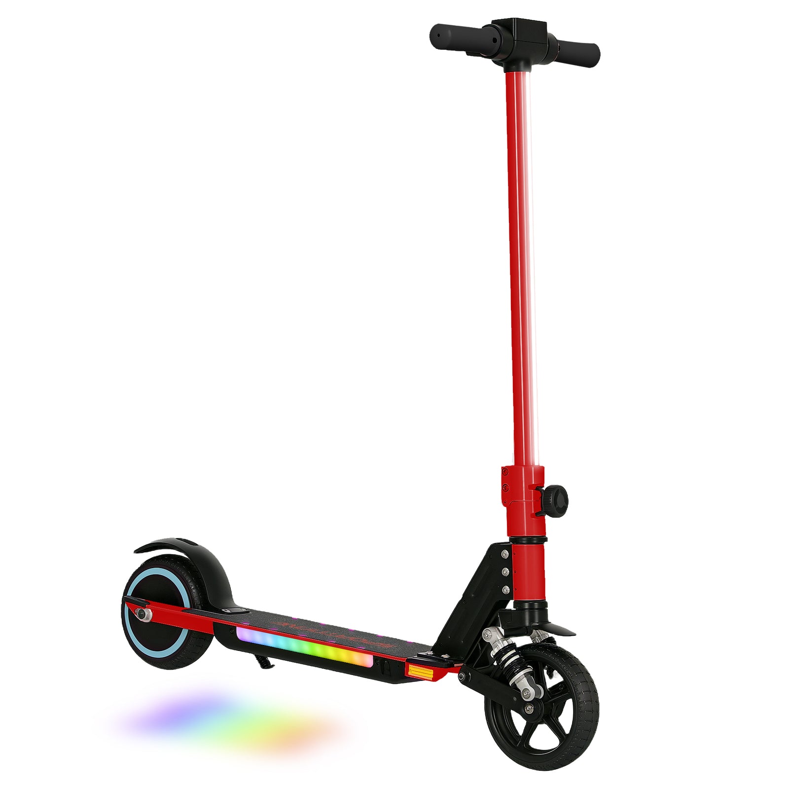 Folding Electric Scooter W/ Led Lights And Display | Red