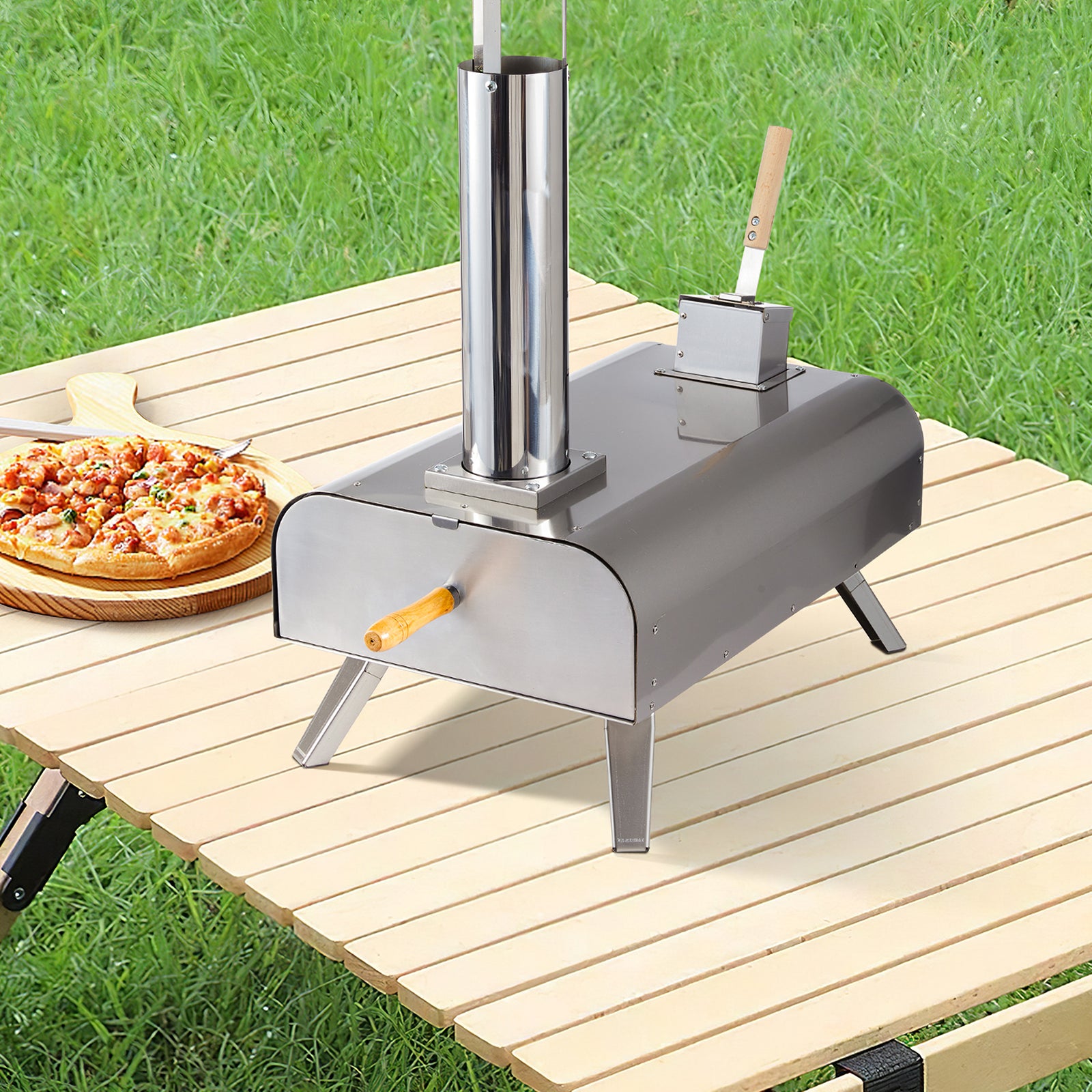 12-inch Outdoor Stainless Steel Stone-baked Pizza Oven