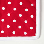 HOMESCAPES Cotton Polka Dot Red White Pot Holder