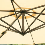 3m Cantilever Parasol W/ 360° Rotation & Base | Beige