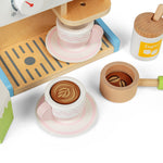 Wooden Coffee Maker, Includes 11 Play Pieces, Pretend Play