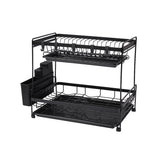 2 Tier Dish Drying Rack With Drainboards