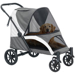 Easy Folding Pet Stroller For Large Dogs | Dark Gray