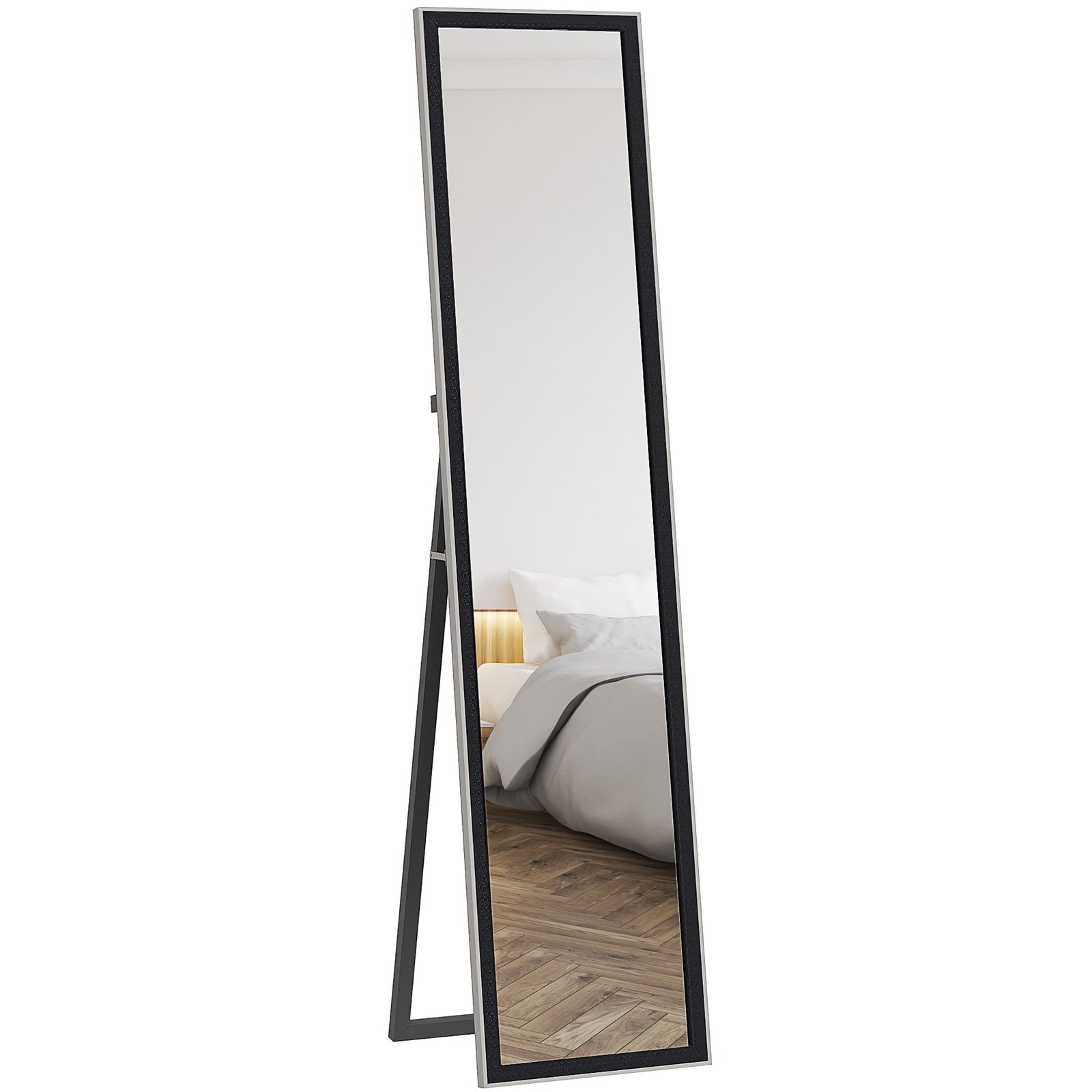 Floor Mirror Wall Mounted Leaning Standing Mirror 37 X 157cm | Black