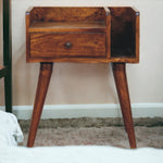 Solid Wood Chestnut Collective Bedside