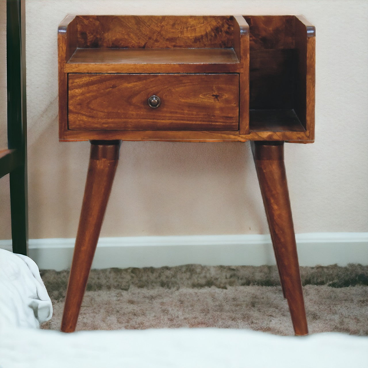 Solid Wood Chestnut Collective Bedside