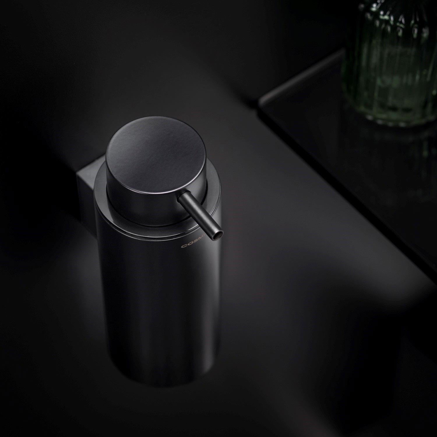 Soap Dispenser, 200ml Capacity, Black Matt, Wall-mounted. Collection Bwc