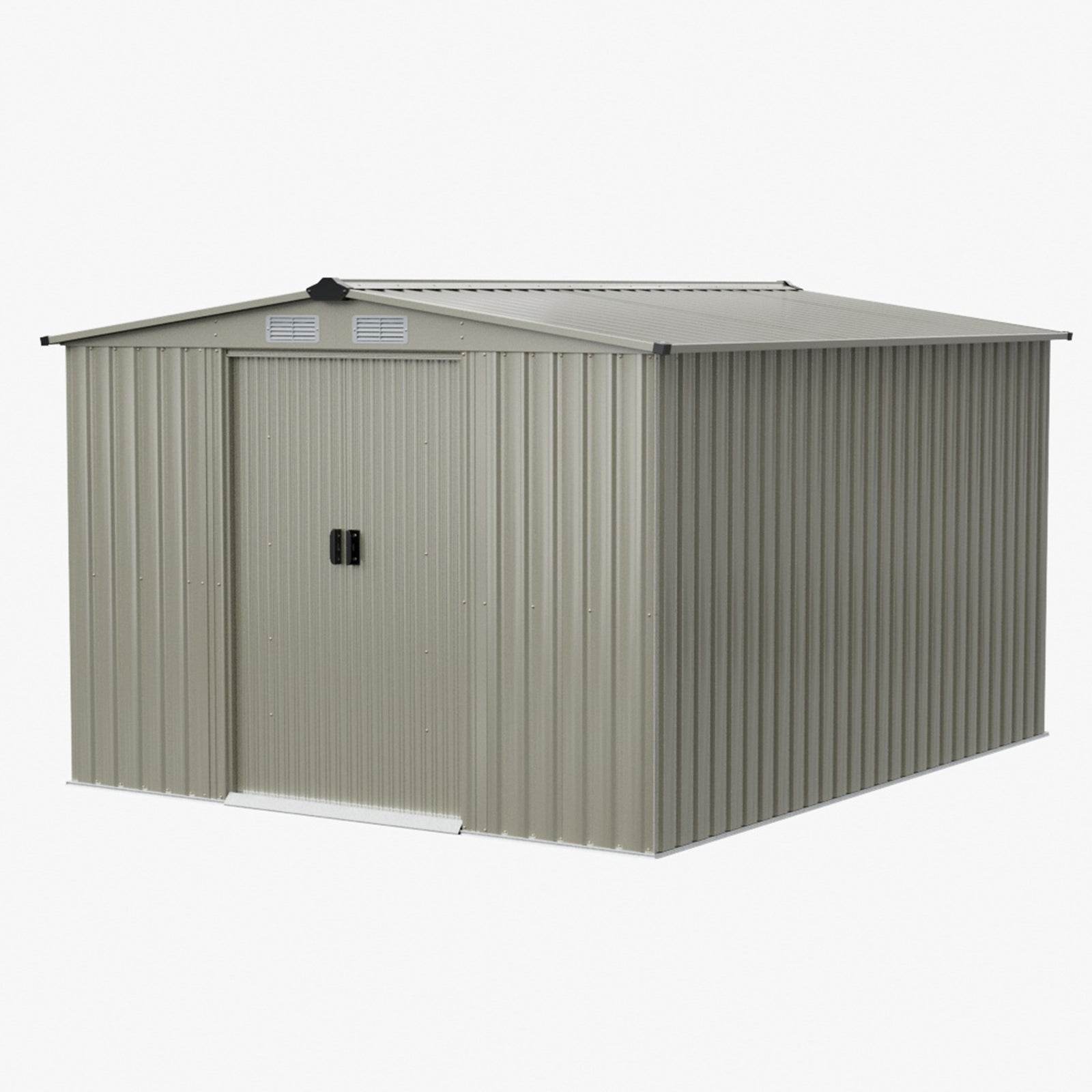 10x8 Ft Large Metal Garden Tool Storage Shed | Grey