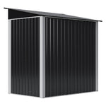 Breeins 6x4ft Lockable Metal Outdoor Storage Shed with Pent Roof, Double Hinge Doors & Air Vents, Weather-Resistant Garden Tool Storage House