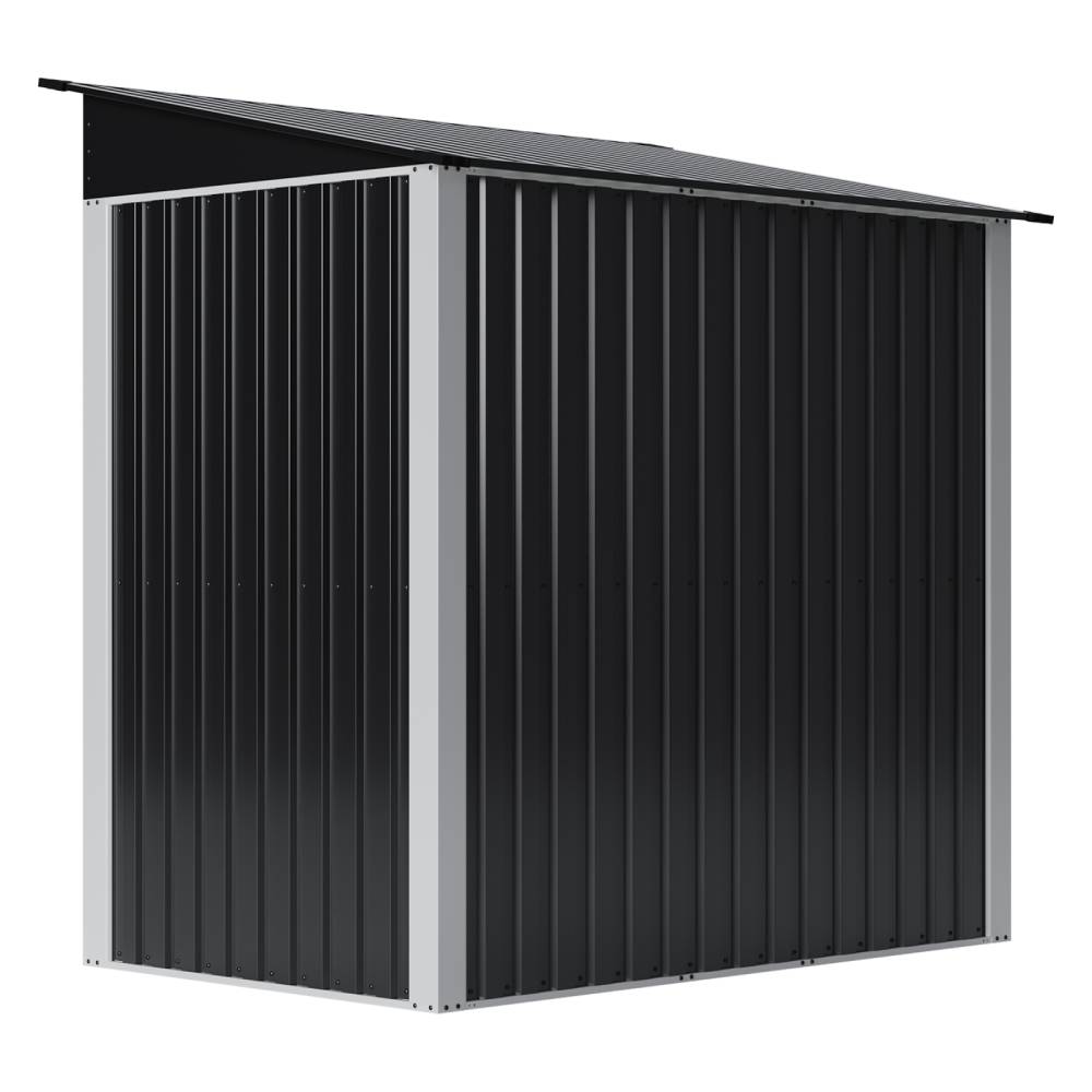 Breeins 6x4ft Lockable Metal Outdoor Storage Shed with Pent Roof, Double Hinge Doors & Air Vents, Weather-Resistant Garden Tool Storage House