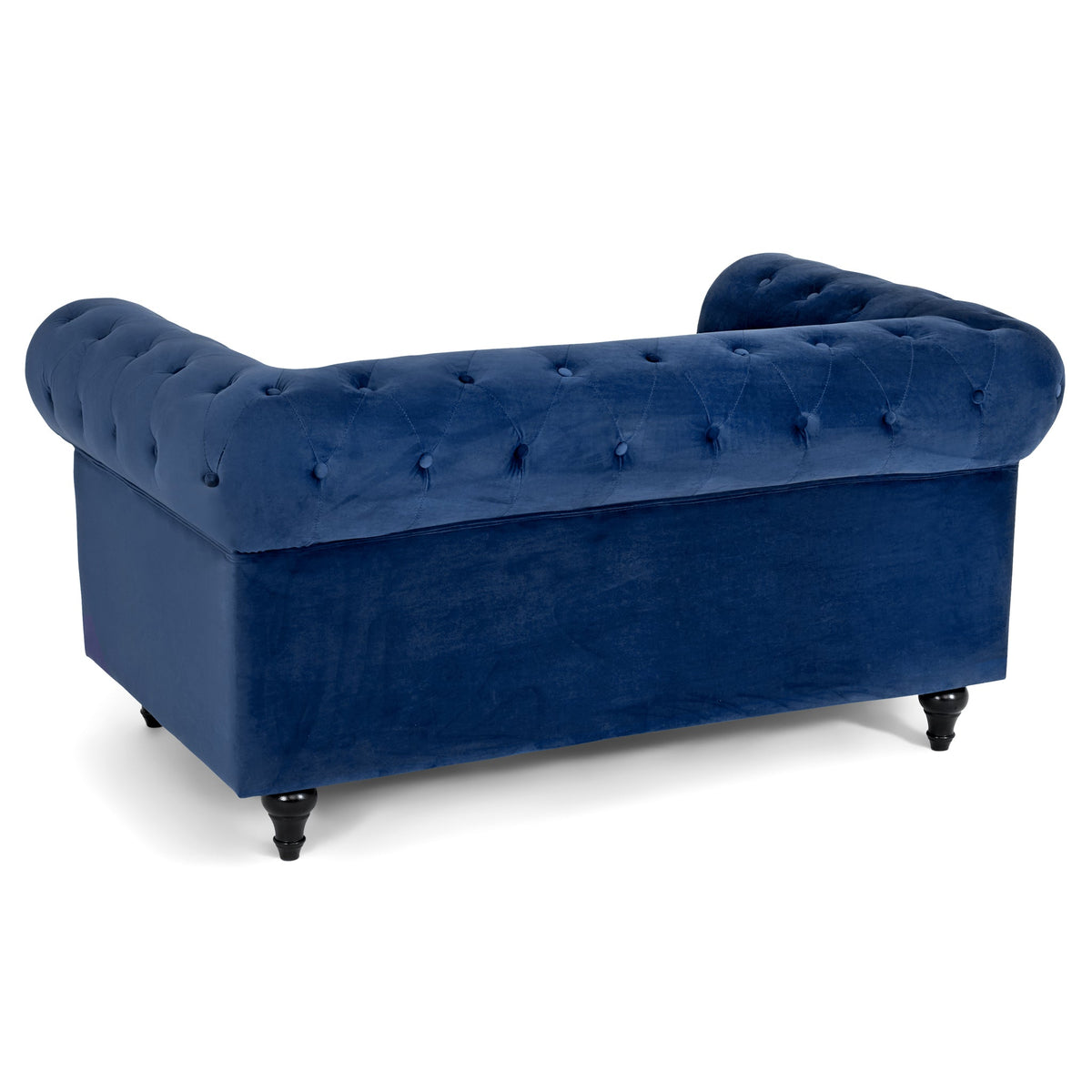 Button Tufted Velvet Living Room Sofa - 2 Seater | Blue