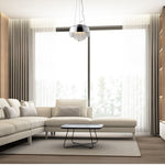 Luna Pendant 40cm 3xe14 Designer Light Crafted From A Chrome Fitting And Glass Shades With Suspended Crystals