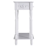 Wooden Console Table With Storage Shelf Two Drawers