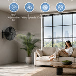 Air Pro 20'' Wall Fan Cooling Fan Wall Mounted - Electric Fan 3 Speeds