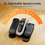 Centra Under Desk Elliptical Machine Bike Foot Pedal Exercise 15 Speed Remote