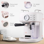 HOMCOM Automatic Coffee Machine Espresso And Cappuccino