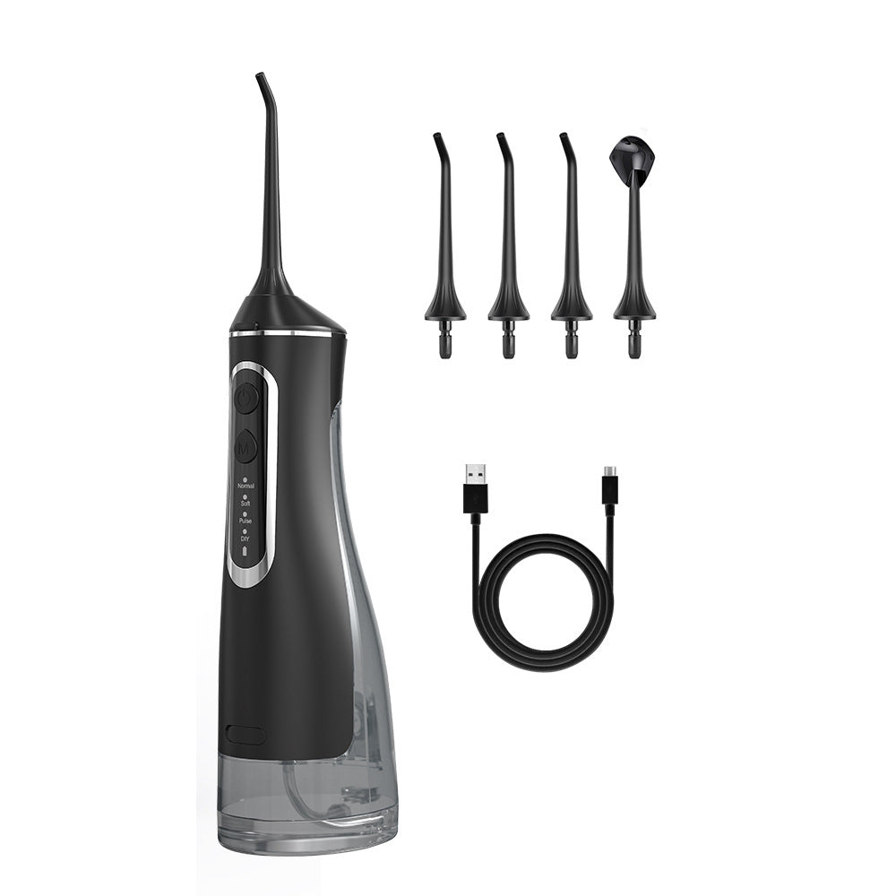 Portable Cordless Water Dental Flosser Oral Irrigator With 4 Replaceable Jet Tips