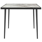 Square Outdoor Dining Table, Marble Effect Top