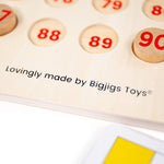 Traditional Wooden Bingo Game, 105 Play Pieces, 4 Players