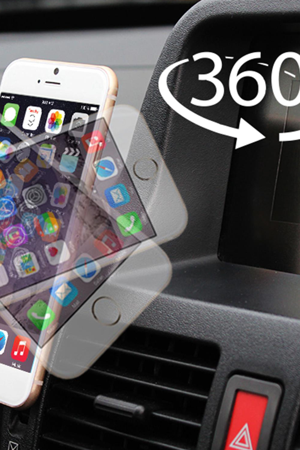 Heavy Duty 360 Degrees Rotation Universal Magnet Phone Holder, Rose Gold