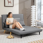 Click Clack Sofa Bed, 2 Seater Bed Settee For Living Room | Light Grey