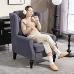 Accent Armchair Home Furniture Retro Tufted Club Fabric | Charcoal Grey